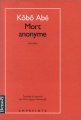 Couverture Mort anonyme Editions Denoël (Empreinte) 1994
