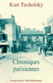 Couverture Chroniques parisiennes Editions Rivages (Poche - Petite bibliothèque) 2010