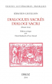 Couverture Dialogues sacrés, tome 1 Editions Droz (Textes littéraires français) 2004
