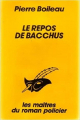 Couverture Le Repos de Bacchus Editions Le Masque 1983
