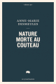 Couverture Nature morte au couteau Editions Le Quartanier 2020