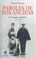 Couverture Paroles de nos anciens - Les gagne-misère - 1920-1960 Editions France Loisirs 2014