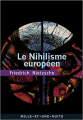 Couverture Le Nihilisme européen Editions Fayard 2011