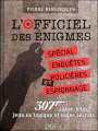Couverture L'officiel des énigmes spécial enquêtes policières et espionnage Editions First 2012