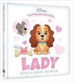 Couverture Lady fête la Saint-Valentin Editions Disney / Hachette (Mes premières histoires) 2021