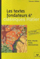 Couverture Les textes fondateurs 6e Editions Hatier 2002