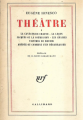 Couverture Théâtre, 1 Editions Gallimard  (Blanche) 1970