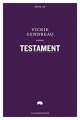 Couverture Testament Editions Le Quartanier (Série QR) 2012
