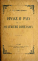 Couverture Voyage au pays de la quatrième dimension Editions Charpentier 1912
