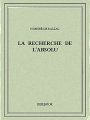 Couverture La Recherche de l'Absolu Editions Bibebook 2013