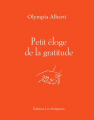 Couverture Petit éloge de la gratitude Editions Les Pérégrines 2021