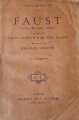 Couverture Faust : opéra en cinq actes Editions Calmann-Lévy 1922