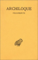 Couverture Fragments Editions Les Belles Lettres (Collection des universités de France - Série grecque) 1958