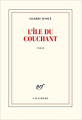 Couverture L'île du couchant Editions Gallimard  (Les cahiers de la nrf) 2021