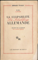 Couverture La culpabilité allemande Editions de Minuit 1990