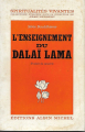Couverture L'enseignement du Dalaï lama Editions Albin Michel (Spiritualités vivantes) 1976