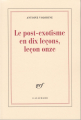 Couverture Le post-exotisme en dix leçons, leçon onze Editions Gallimard  (Blanche) 1998
