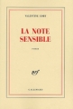 Couverture La note sensible Editions Gallimard  (Blanche) 2002