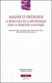 Couverture Analyse et ontologie : Le renouveau de la métaphysique dans la tradition analytique Editions Vrin 2010