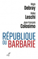 Couverture République ou barbarie Editions Cerf 2021