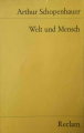 Couverture Welt und Mensch Editions Reclam 1988