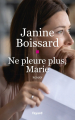 Couverture Ne pleure plus, Marie Editions Fayard 2021