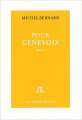 Couverture Pour Genevoix Editions de La Table ronde 2011