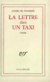 Couverture La lettre dans un taxi Editions Gallimard  (Blanche) 1958