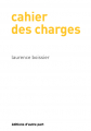 Couverture Cahier des charges Editions d'Autre part 2018