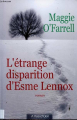 Couverture L'étrange disparition d'Esme Lennox Editions À vue d'oeil 2008
