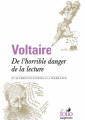 Couverture De l'horrible danger de la lecture Editions Folio  2015