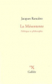 Couverture La Mésentente Editions Galilée 1995