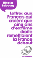 Couverture Lettres aux Français qui croient que cinq ans d'extrême droite remettraient la France debout Editions Les Échappés 2016