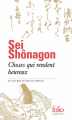 Couverture Sei Shônagon, Choses qui rendent heureux Editions Folio  (Sagesses) 2021