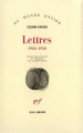 Couverture Lettres 1924-1950 Editions Gallimard  (Du monde entier) 1990
