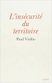 Couverture L'insécurité du territoire Editions Galilée 1993
