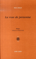 Couverture La Rose de personne Editions José Corti 2002