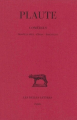 Couverture Comédies (Plaute), tome 5 : Le revenant, Le persan, Le carthaginois Editions Les Belles Lettres (Collection des universités de France - Série latine) 2019