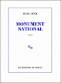 Couverture Monument national Editions de Minuit 2022