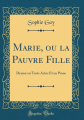 Couverture Marie ou la Pauvre Fille Editions Forgotten Books 2019