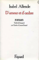 Couverture D'amour et d'ombre Editions Fayard 1986