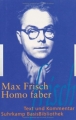 Couverture Homo Faber Editions Suhrkamp (BasisBibliothek) 1998