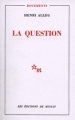 Couverture La question Editions de Minuit (Documents) 1961