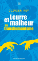 Couverture Leurre et malheur du transhumanisme Editions Desclée de Brouwer 2020