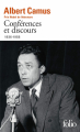 Couverture Conférences et discours : 1936-1958 Editions Folio  2017