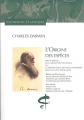 Couverture L'origine des espèces Editions Honoré Champion (Classiques) 2009