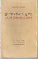 Couverture Qu'est-ce que la psychanalyse ? Editions L'Arche 1950