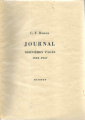 Couverture Journal : Dernières pages (1942-1947) Editions Mermod 1949