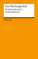 Couverture Das Nibelungenlied Editions Reclam (Universal Bibliothek) 2010