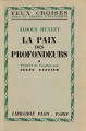 Couverture La paix des profondeurs Editions Plon 1959